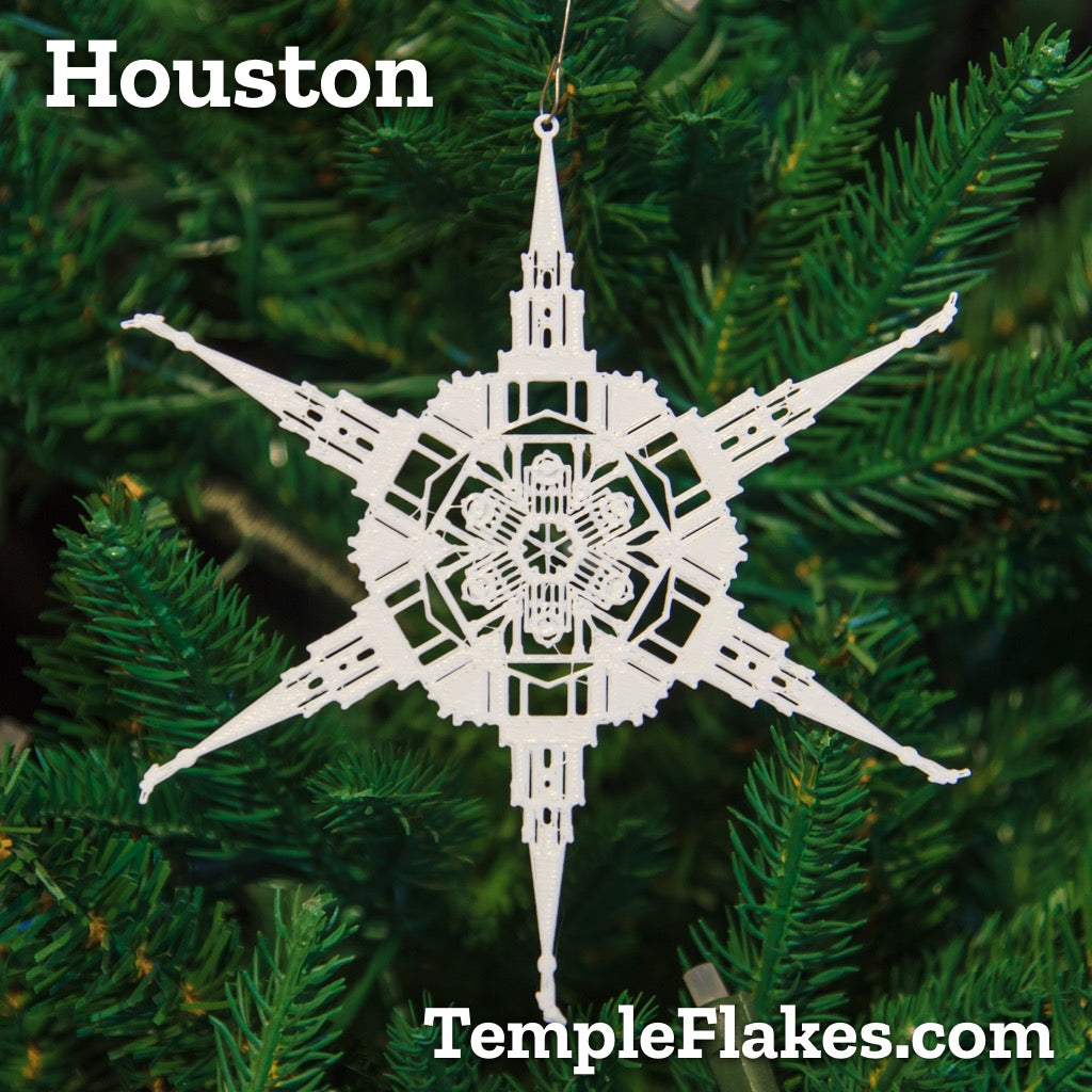 Houston Texas Temple Christmas Ornament