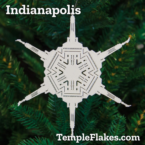 Indianapolis Indiana Temple Christmas Ornament