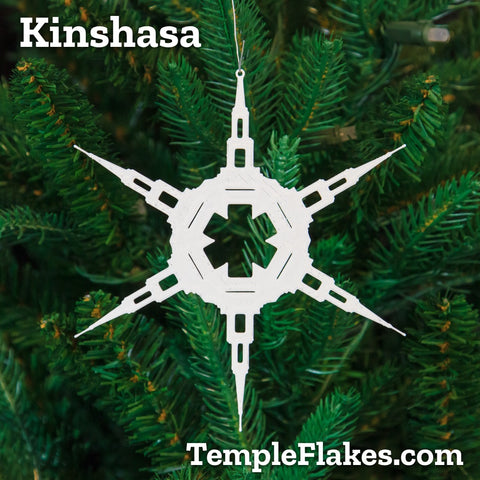 Kinshasa Democratic Republic of the Congo Temple Christmas Ornament