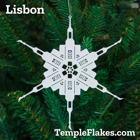 Lisbon Portugal Temple Christmas Ornament