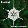 Madrid Spain Temple Christmas Ornament
