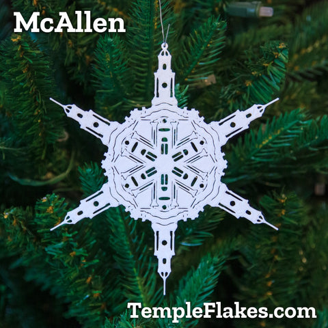 McAllen Texas Temple Christmas Ornament