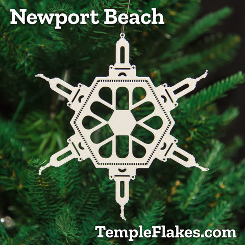 Newport Beach California Temple Christmas Ornament