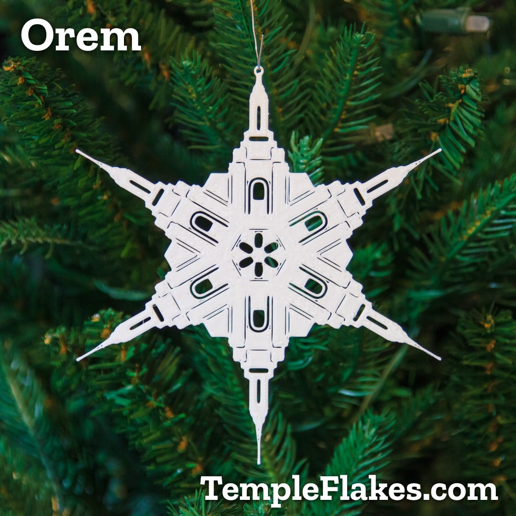 Orem Utah Temple Christmas Ornament