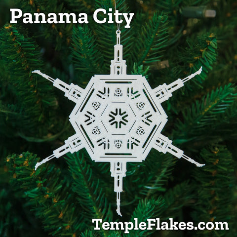Panama City Panama Temple Christmas Ornament