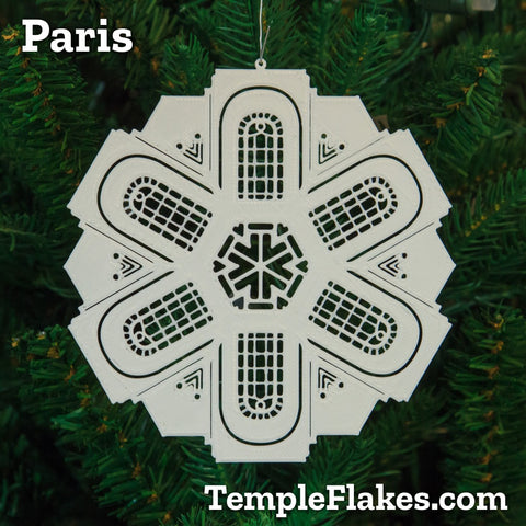 Paris France Temple Christmas Ornament