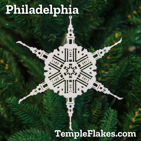 Philadelphia Pennsylvania Temple Christmas Ornament