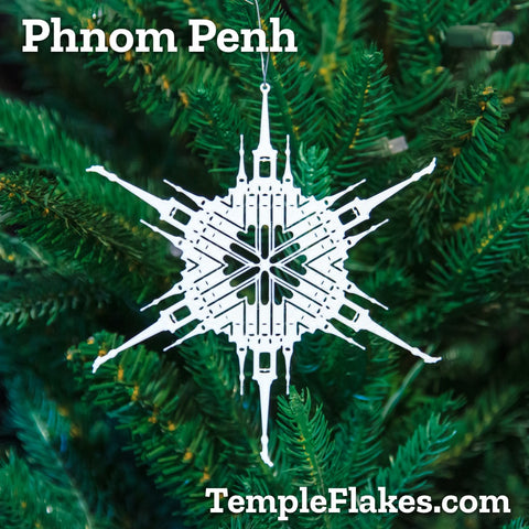 Phnom Penh Cambodia Temple Christmas Ornament