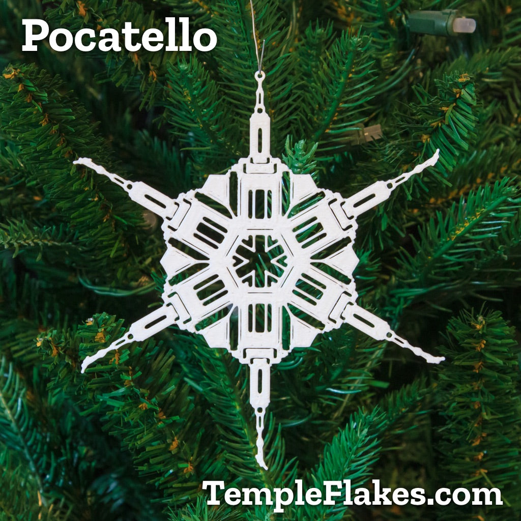 Pocatello Idaho Temple Christmas Ornament