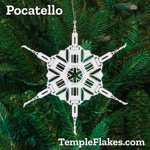 Pocatello Idaho Temple Christmas Ornament