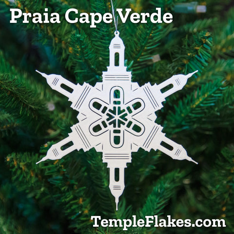 Praia Cape Verde Temple Christmas Ornament