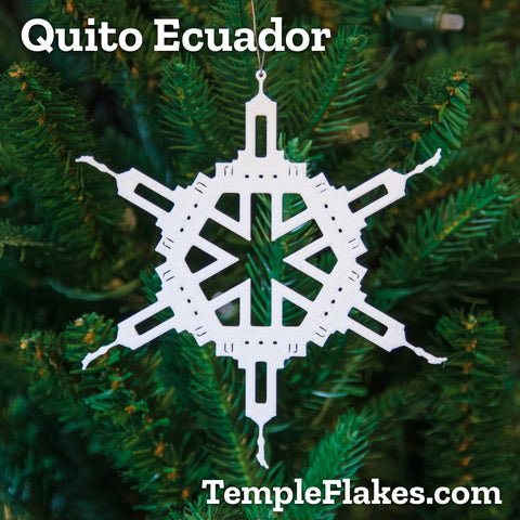 Quito Ecuador Temple Christmas Ornament