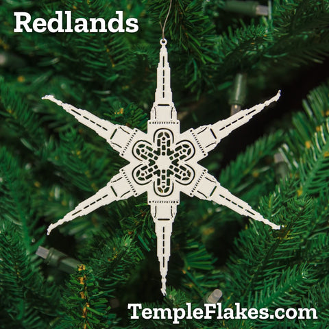 Redlands California Temple Christmas Ornament