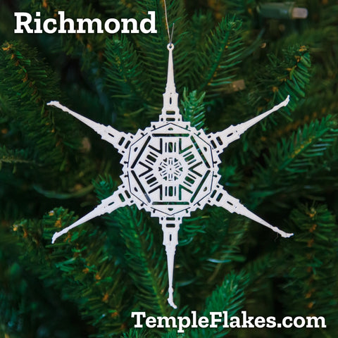 Richmond Virginia Temple Christmas Ornament