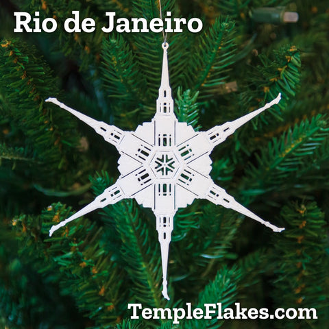Rio de Janeiro Brazil Temple Christmas Ornament