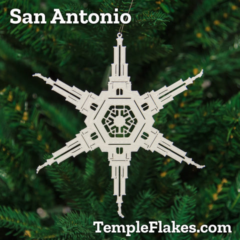 San Antonio Texas Temple Christmas Ornament
