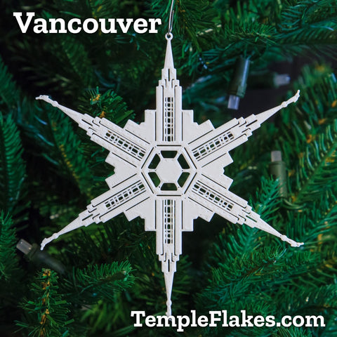 Vancouver British Columbia Temple Christmas Ornament