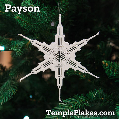 Payson Utah Temple Christmas Ornament