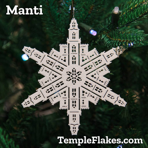 Manti Utah Temple Christmas Ornament