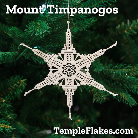 Mount Timpanogos Utah Temple Christmas Ornament