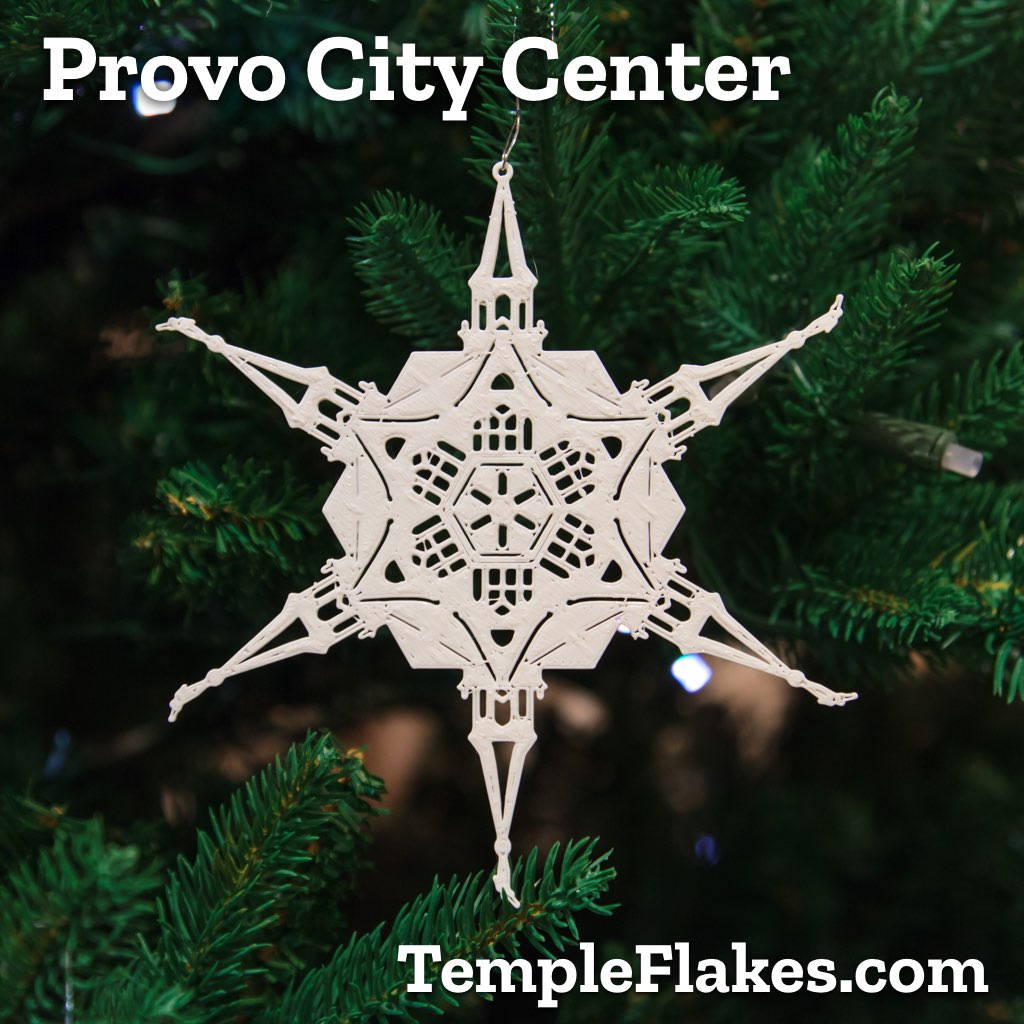 Provo City Center Temple Christmas Ornament TempleFlakes