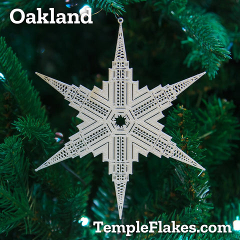 Oakland California Temple Christmas Ornament