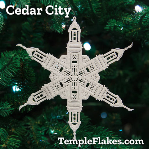 Cedar City Utah Temple Christmas Ornament