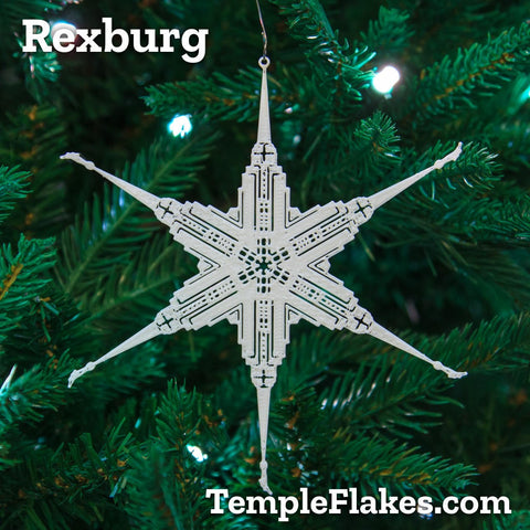 Rexburg Idaho Temple Christmas Ornament