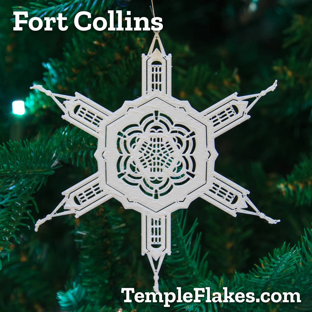 Fort Collins Colorado Temple Christmas Ornament