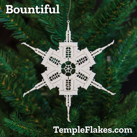 Bountiful Utah Temple Christmas Ornament